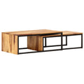 2 pcs Solid Sheesham Wood Nesting Tables J412