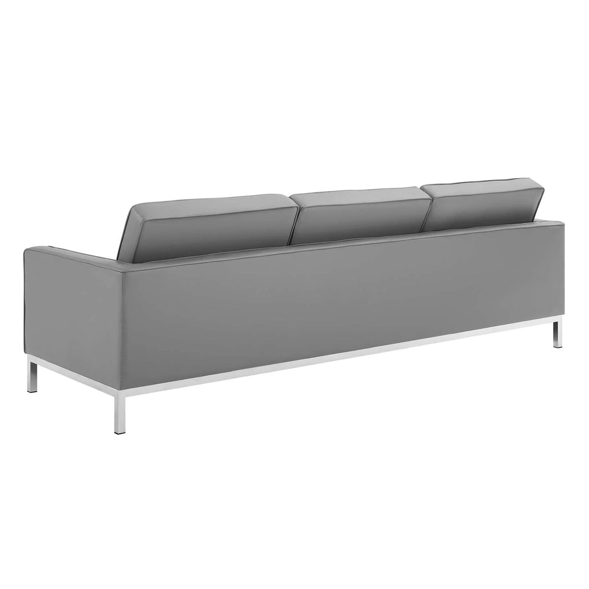 Gray Faux Leather Sofa S76443