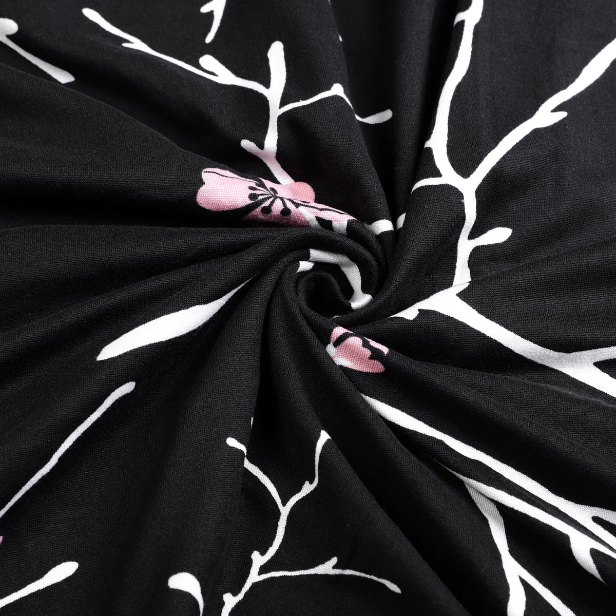 Black White Branches Sofa Slipcover P9302