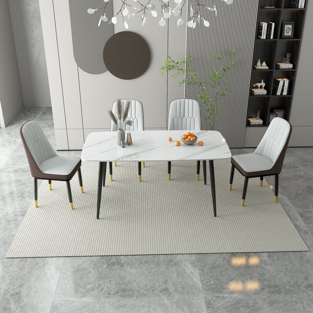 Faux Leather Dining Chairs Set of 2 Gray K712399