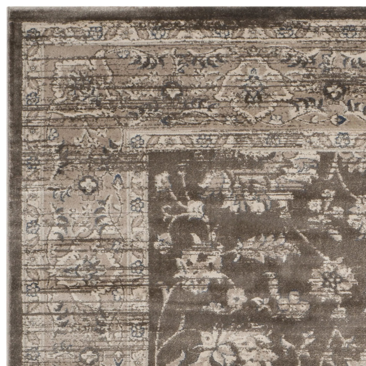 Brown Ivory Traditional Area Rug 5'1" x 7'7" D8121