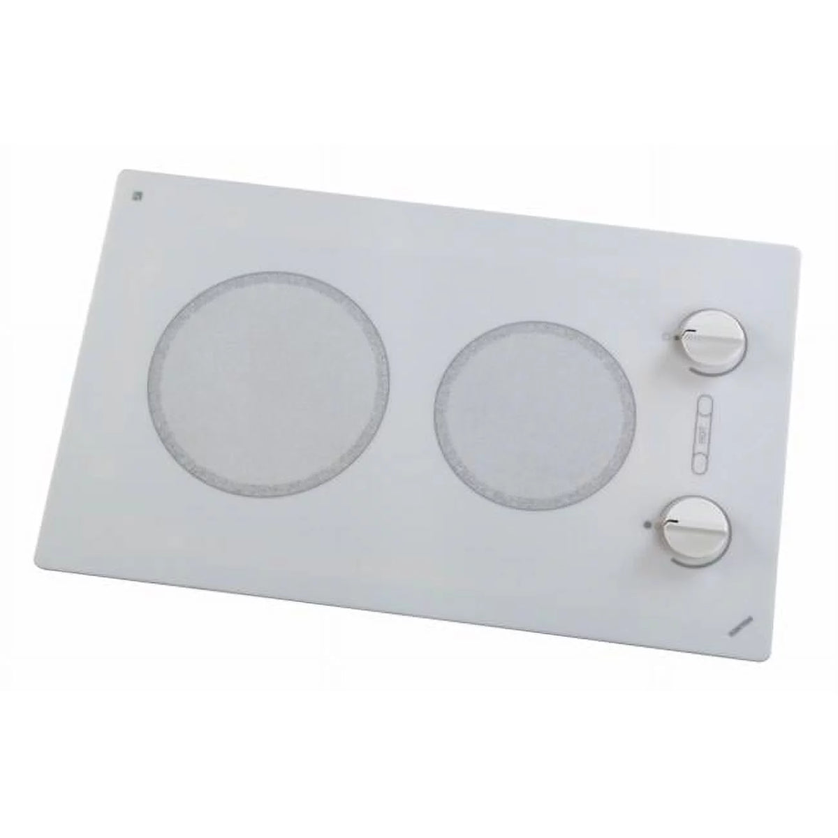 Large 2-burner Cooktop White with Analog Control J51883