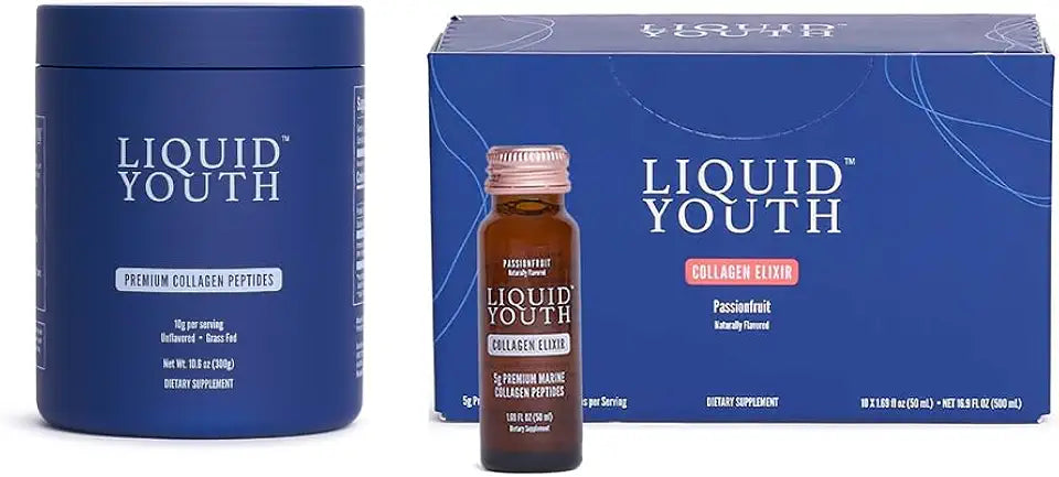 Collagen Peptides Powder & Passion Fruit Liquid Collagen Shots C9056