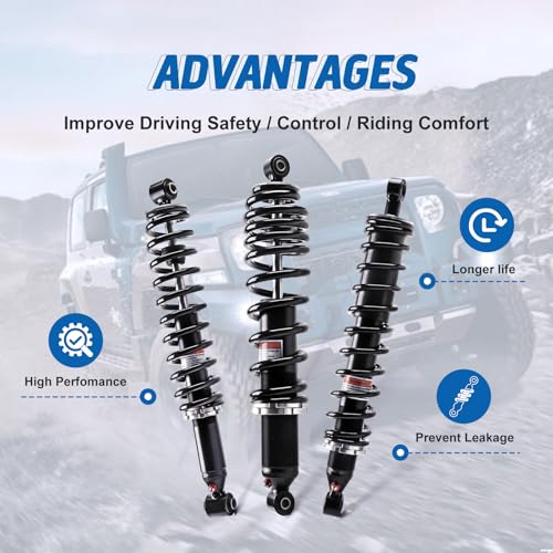 ATV Rear Shocks Absorber Monotube Shocks Set 2pcs T6280