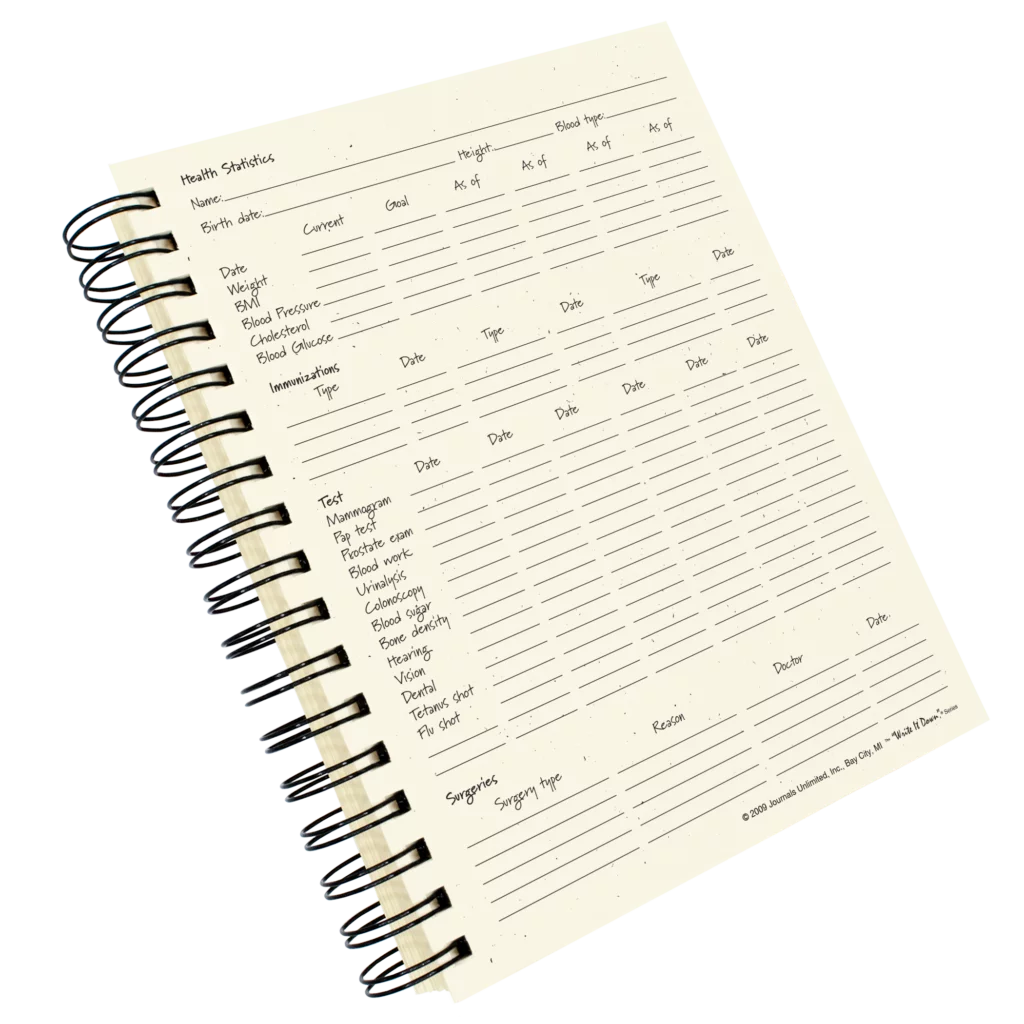 Medical Records Journal Log Book Kraft Hard Cover T214