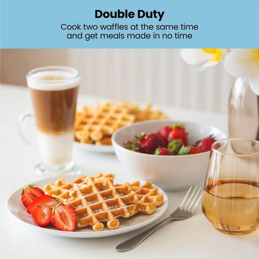 Double Waffle Maker Non Stick Stainless Steel Q58561