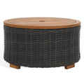 Natural Brown Faux Wicker Storage Coffee Table K623467
