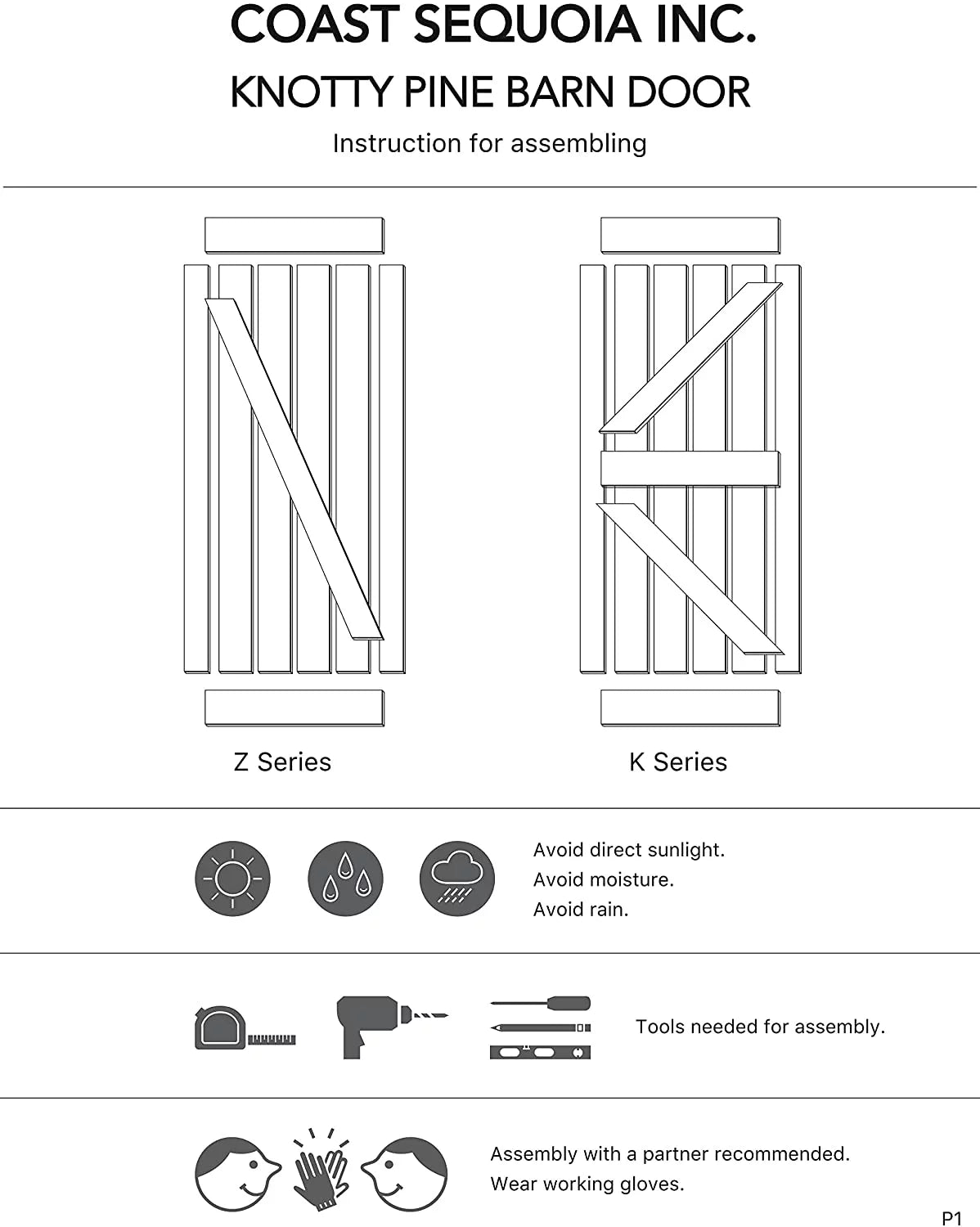 36 in x 84 in Knotty Pine Wood Sliding Barn Door with Hardware Kit D645148