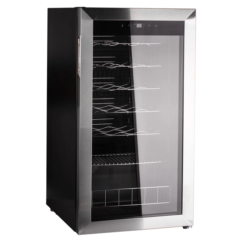 3.1 Cu ft 28 Bottles Compressor Stainless Steel Wine Cooler F714