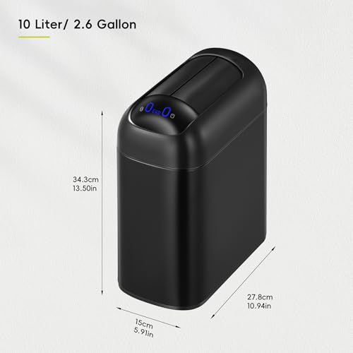 2.6 Gallon Slim Automatic Touchless Trash Can R79295