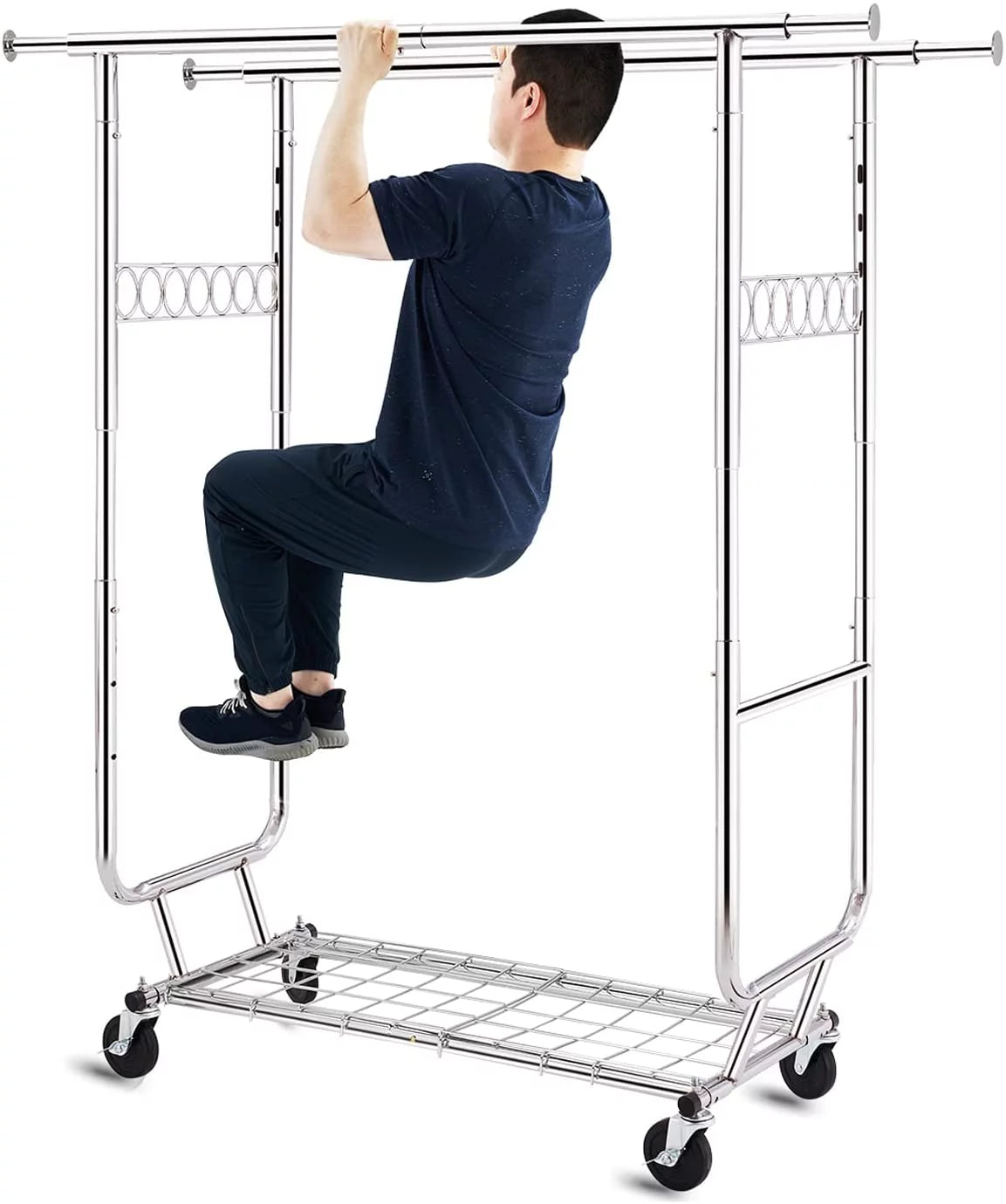 600 lbs Heavy Duty Garment Rack with Shelves P303