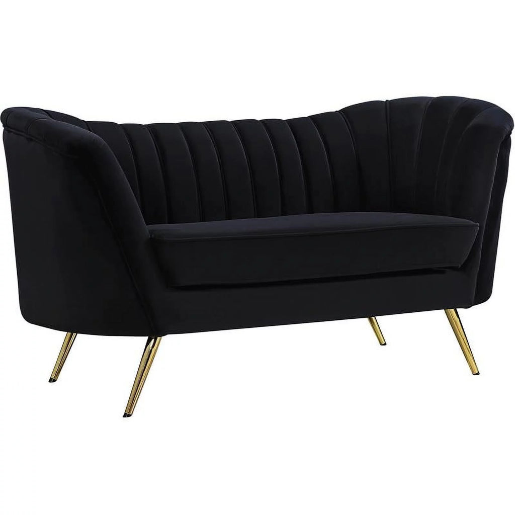 3-Piece Velvet Accent Chair Chaise & Loveseat D344742