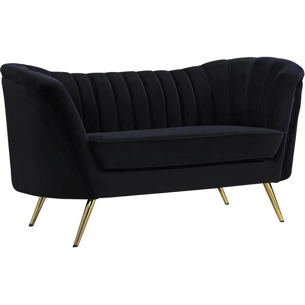 3-Piece Velvet Accent Chair Chaise & Loveseat D344742