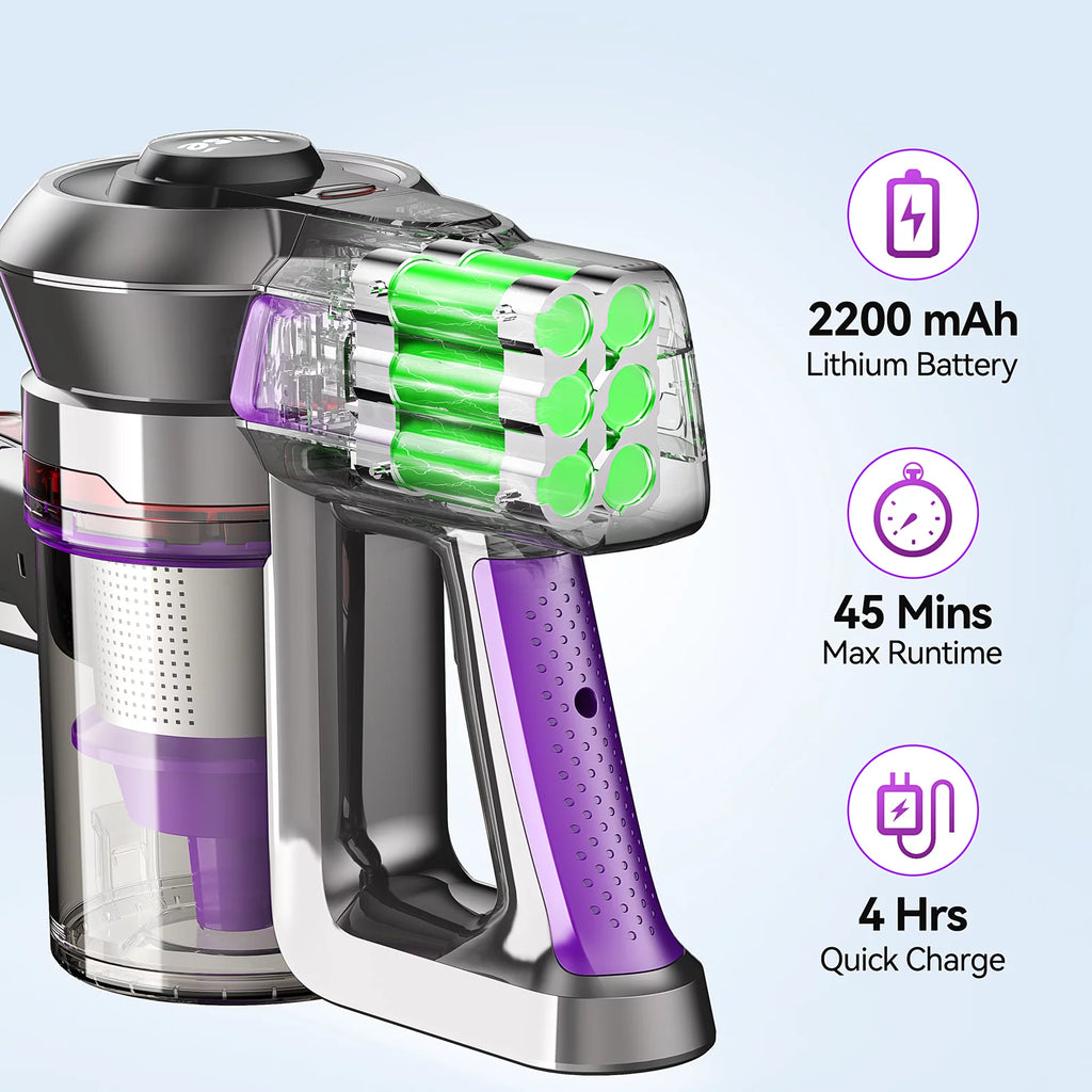 Cordless Vacuum, 20KPa 160W 4-in-1 Stick Handheld Vacuum Cleaner T604
