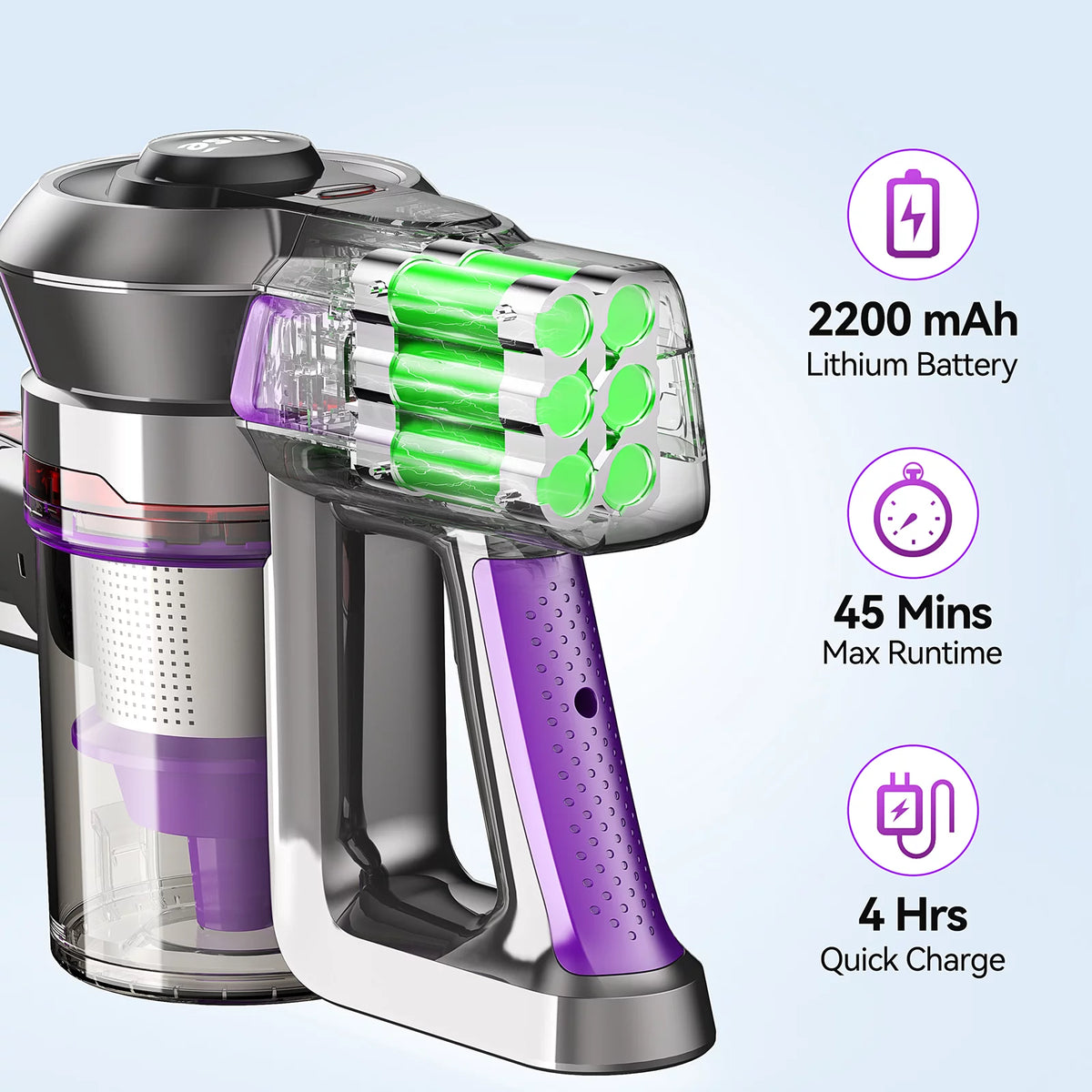 Cordless Vacuum, 20KPa 160W 4-in-1 Stick Handheld Vacuum Cleaner T604