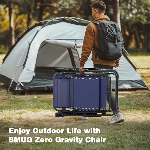 Set of 2 Blue Zero Gravity Lounge Chairs with Pillow and Cup Holder H281