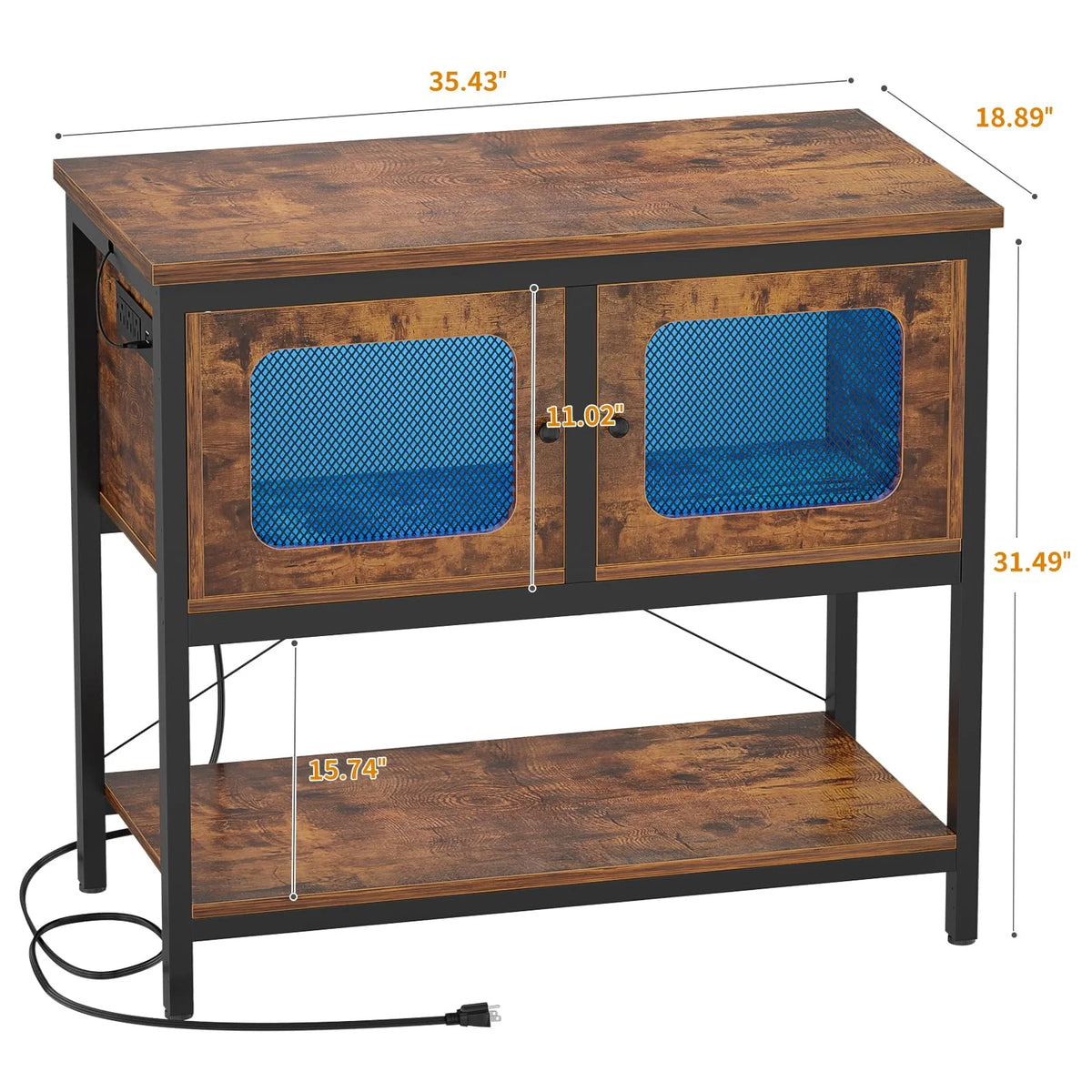 40-50 Gallon Metal Aquarium Stand with Cabinet S7731
