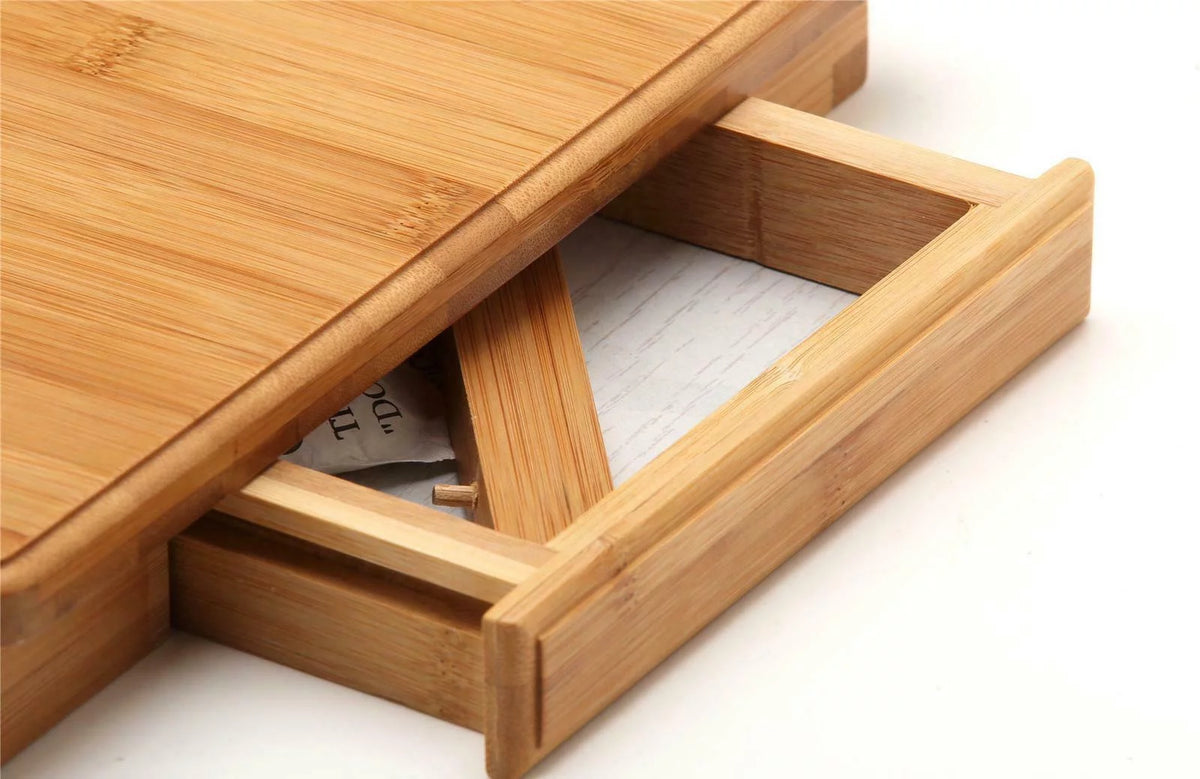 Bamboo Laptop Desk Table with Cooling Fan and Drawer M752