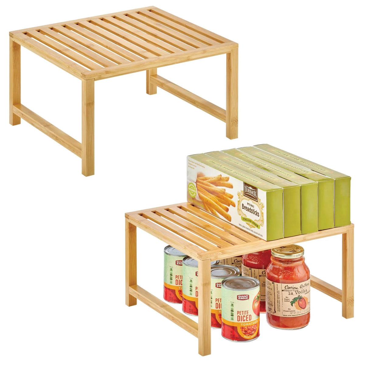Wooden Stackable Shelf 2 Pack I289