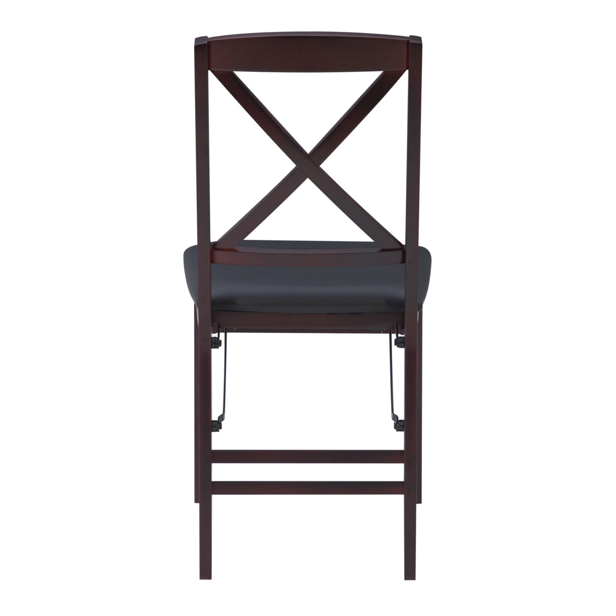 Folding Chair Set of 2 Dark Brown G457