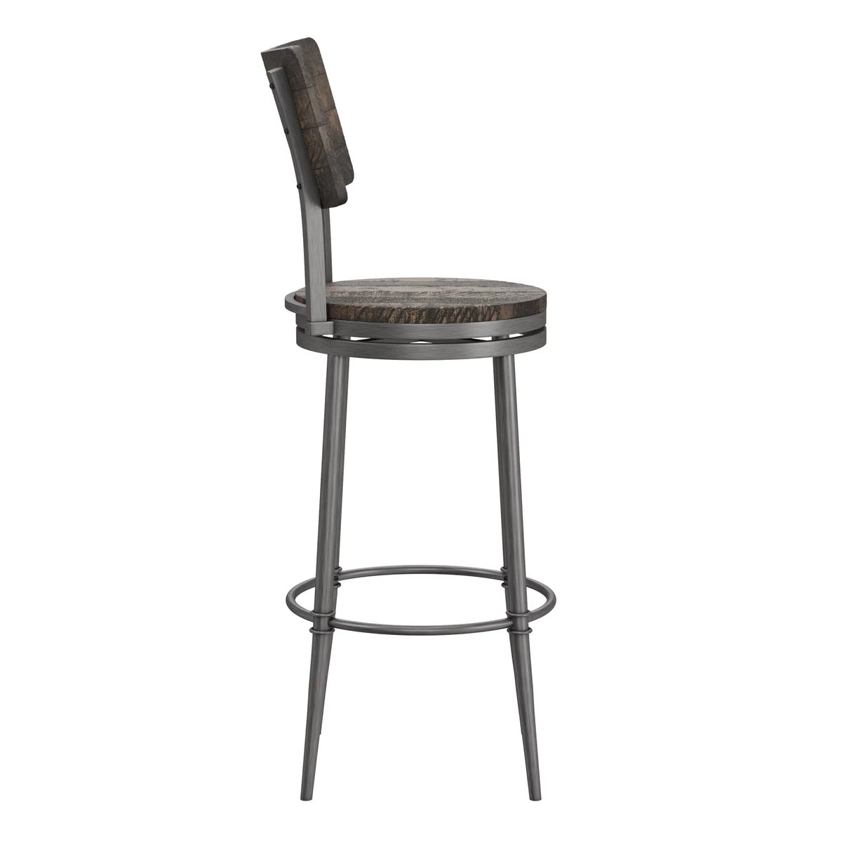 Wood and Metal Swivel Bar Height Stool N908091