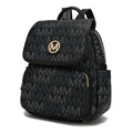 Black Vegan Leather Backpack S605