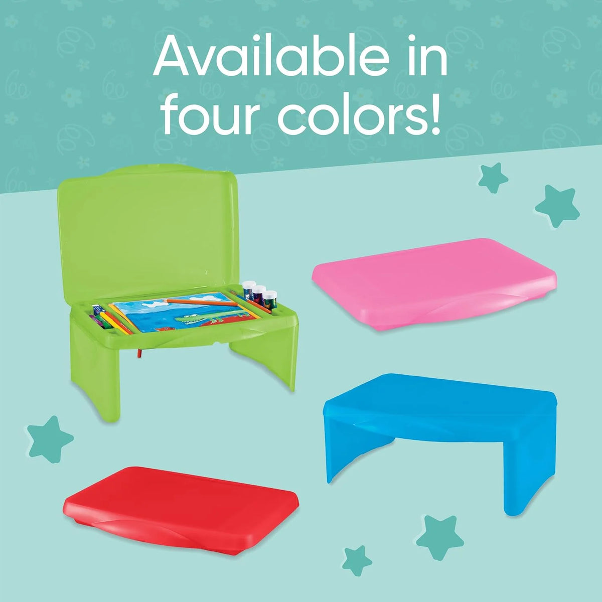 Portable Folding Lap Desk with Storage Tray Blue G612