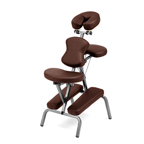 Beige Portable Folding Massage Chair with Carry Case E3946