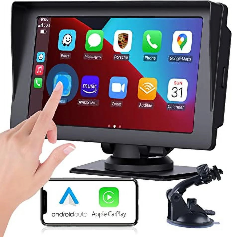 Portable Wireless Apple Carplay Android Auto 7'' Touch Screen Car Stereo X415