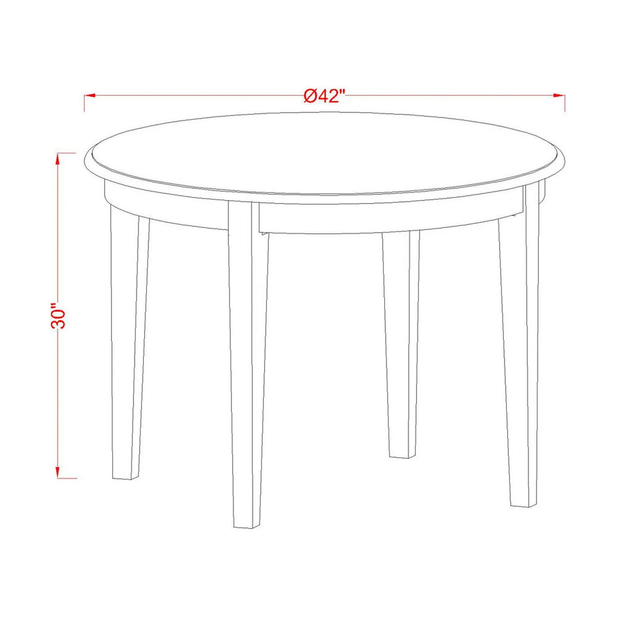 Round 42 Inch Table And 2 Double X Back Chairs V185689