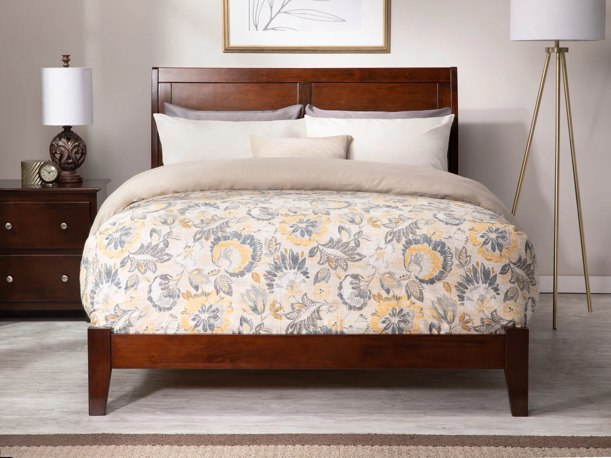 King Wood Traditional Bed Frame with Sleigh Headboard P62669