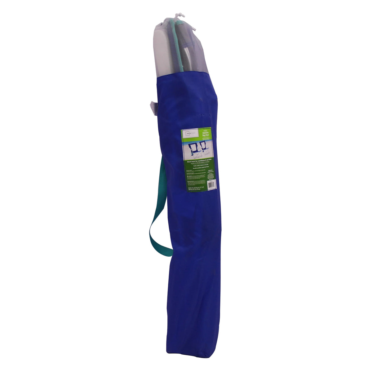 Blue Folding Beach Chair with Carry Bag Y6427