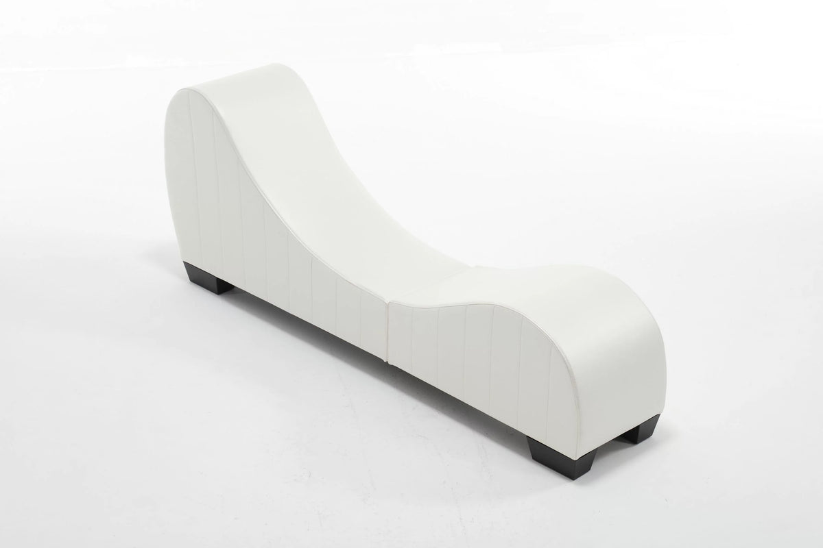 Faux Leather Curved Chaise Lounge W30511