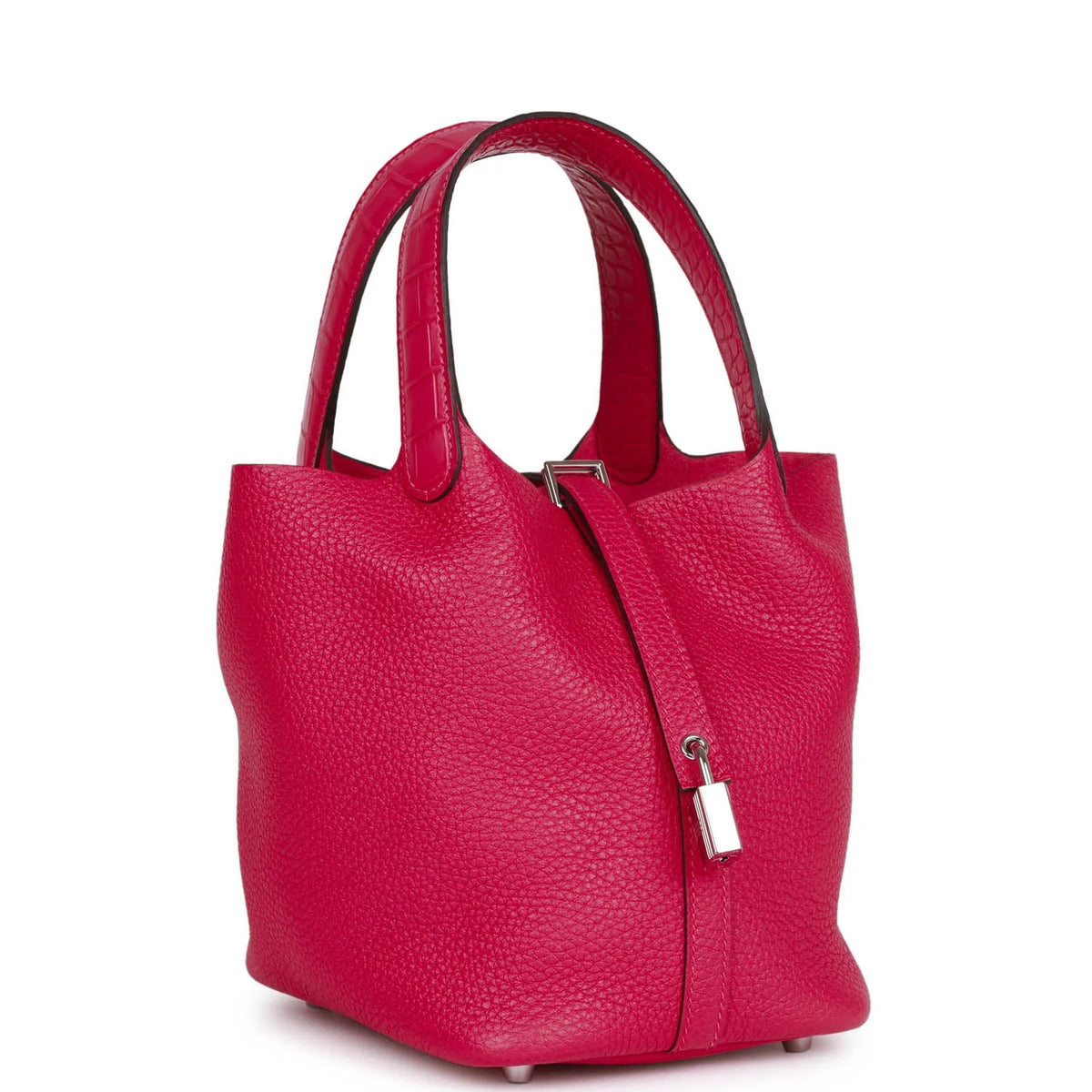 Framboise Clemence and Matte Alligator Touch 18 Picotin Lock T52497