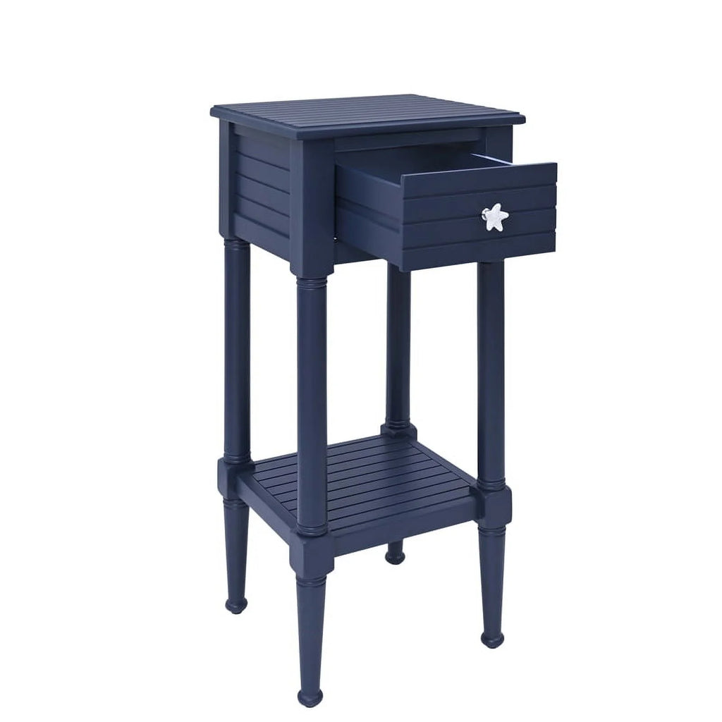 Navy Coastal Wood Side Table F886820