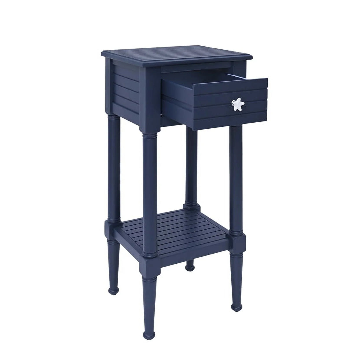 Navy Coastal Wood Side Table F886820