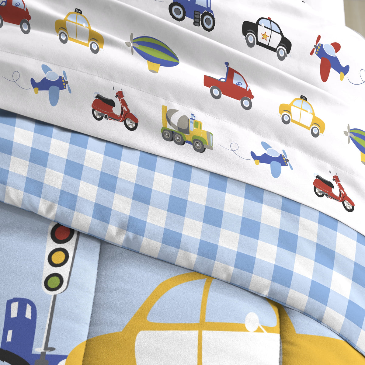 Twin 5 Piece Cotton Polyester Bed-in-a-Bag O603609