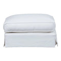 White Upholstered Ottoman O682
