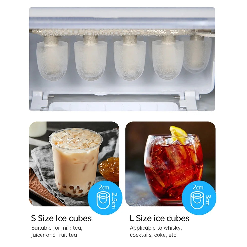 Countertop Ice Maker, 26lbs in 24Hrs, Self-Cleaning Ice Machine with Basket G4043