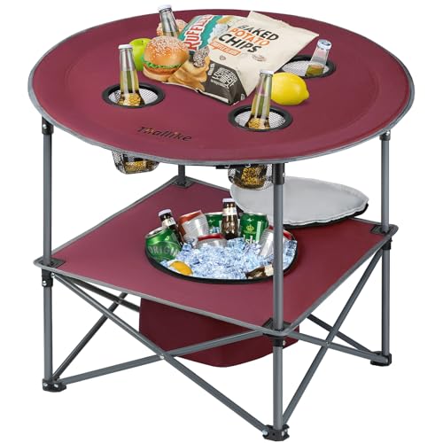 Portable Folding Camping Table with 4 Cup Holders G816