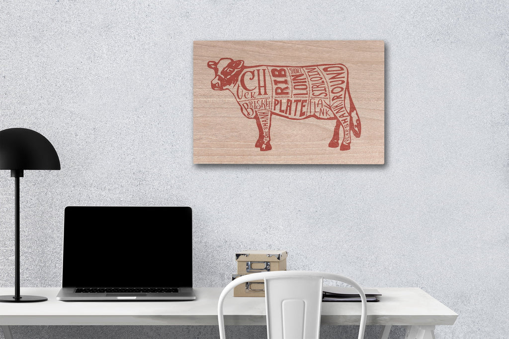 Butchers Block Meat Cuts Wall Sign E609