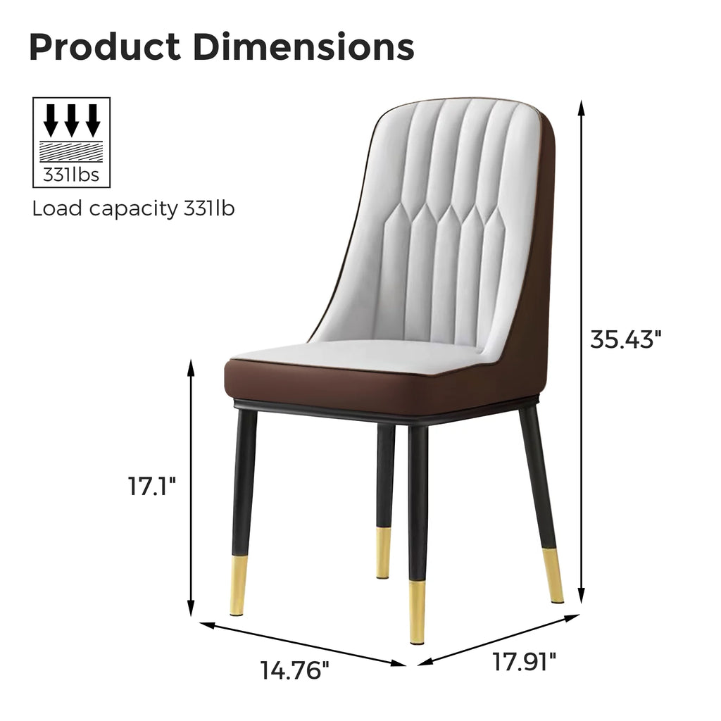 Faux Leather Dining Chairs Set of 2 Gray K712399
