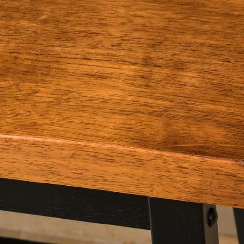 Saddle Wood Counter Dining Bench Set of 2 S657