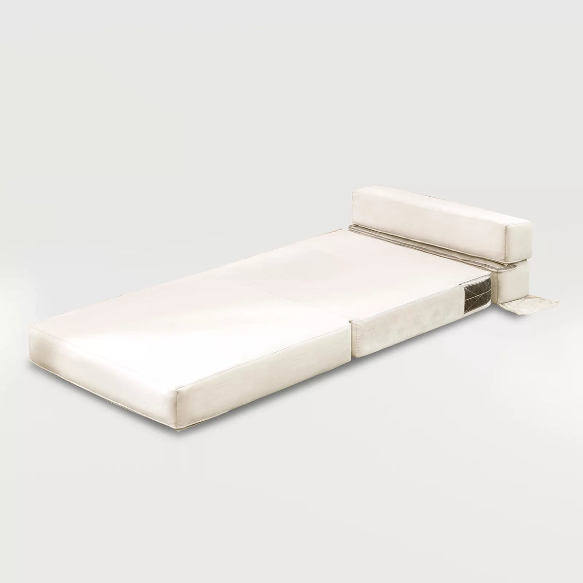 Convertible Single Sofa Bed Folding Futon Sleeper Beige L5543
