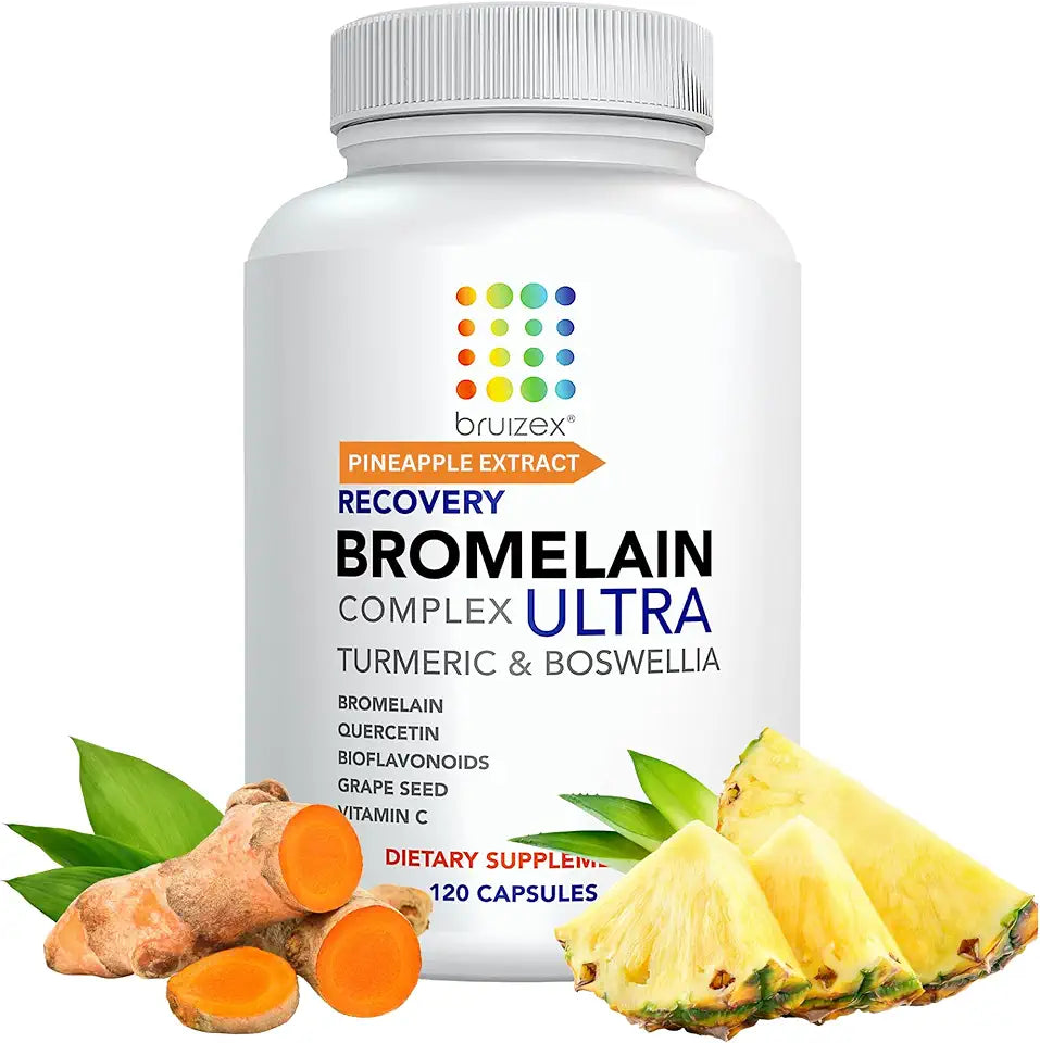 Bromelain and Quercetin Supplement, 120 Capsules J31805