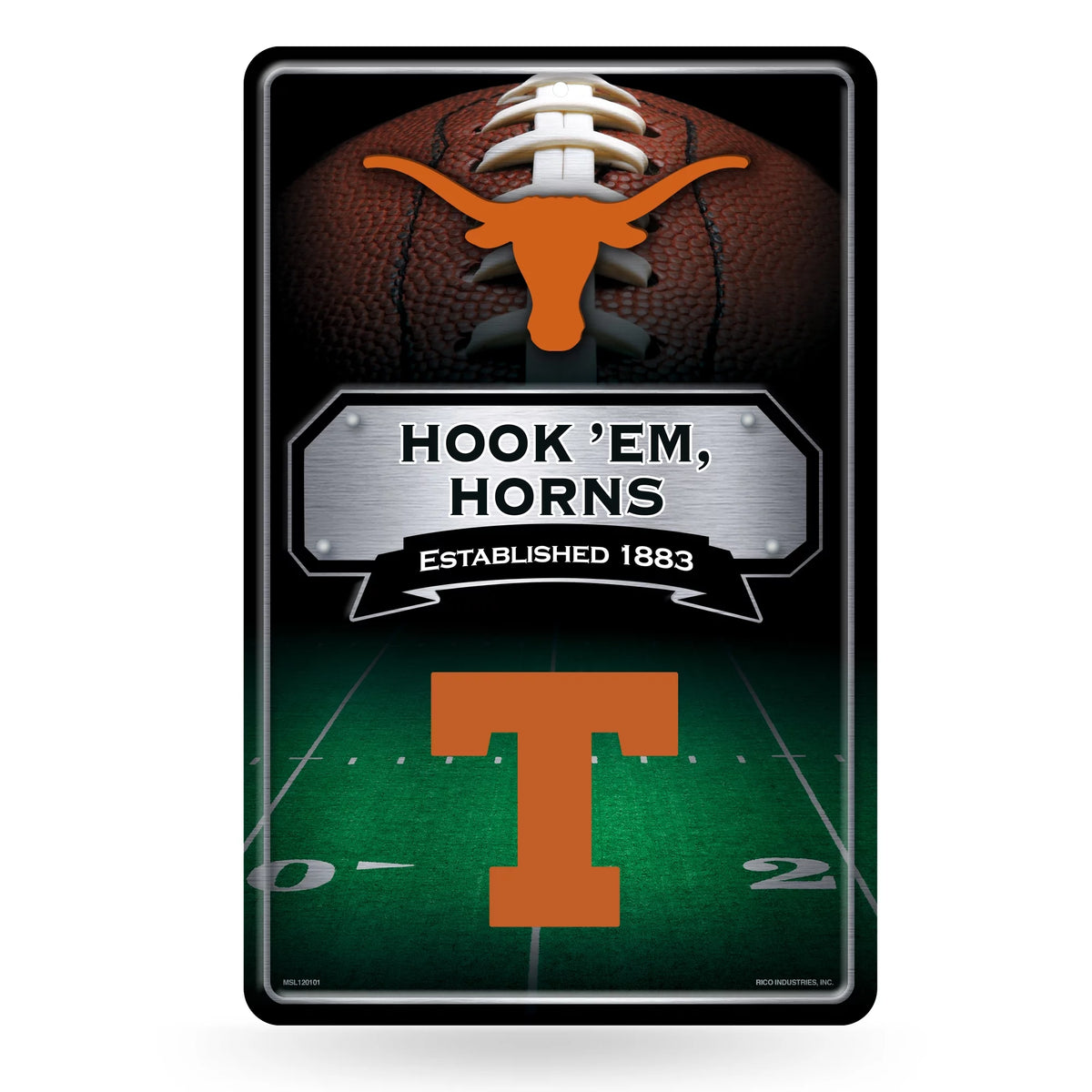 Texas Longhorns Large Metal Sign 11" x 17" L305