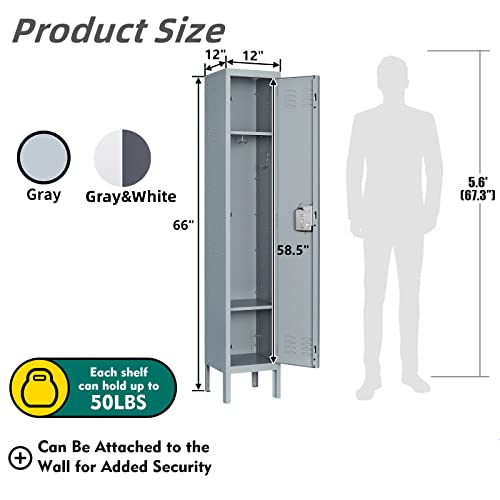 Gray 2 Door Metal Storage Locker K982