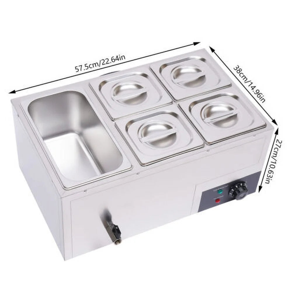 5-Pan Stainless Steel Food Warmer 600W F348460