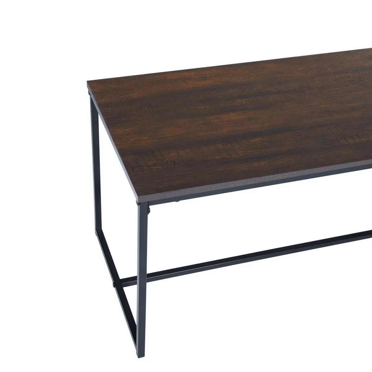 47.2'' Rectangular Wood Grain Top Coffee Table with Metal Frame Z57552