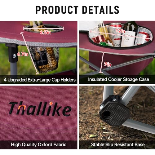 Portable Folding Camping Table with 4 Cup Holders G816